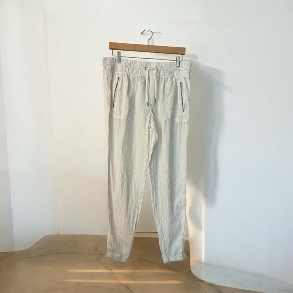 Athleta White Cabo Linen Joggers - Picture 5 of 7